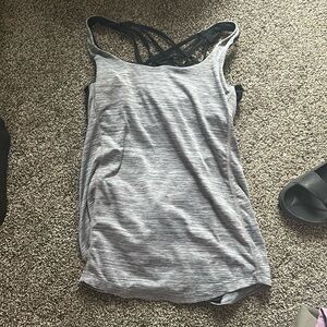 Athletic tank top. Built in bra , open back.